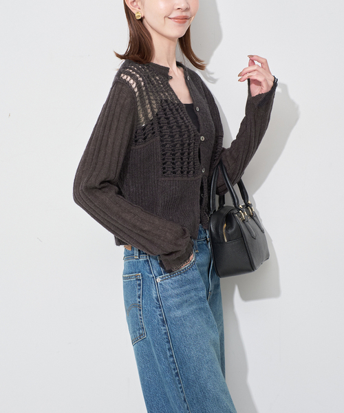 セール】tyn.TGOR/トゴール グリッターモヘヤカーディガン TG5A-J0202