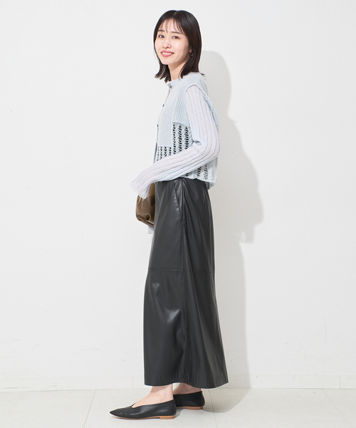 SLOBE IENA（スローブイエナ）の「tyn.TGOR/トゴール グリッターモヘヤカーディガン TG5A-J0202（カーディガン/ボレロ・レディース・サックスブルー/チャコールグレー・FREE）」の13枚目の写真