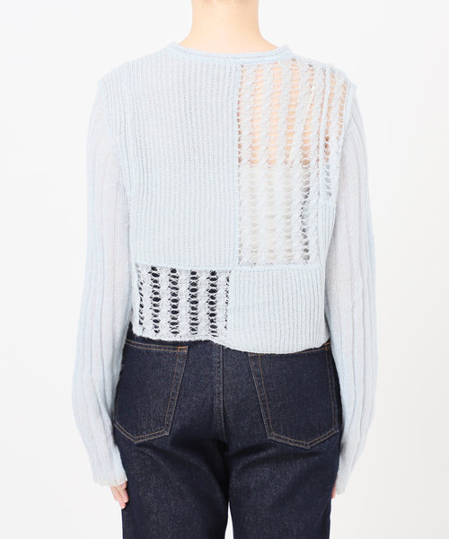 SLOBE IENA（スローブイエナ）の「tyn.TGOR/トゴール グリッターモヘヤカーディガン TG5A-J0202（カーディガン/ボレロ・レディース・サックスブルー/チャコールグレー・FREE）」の22枚目の写真