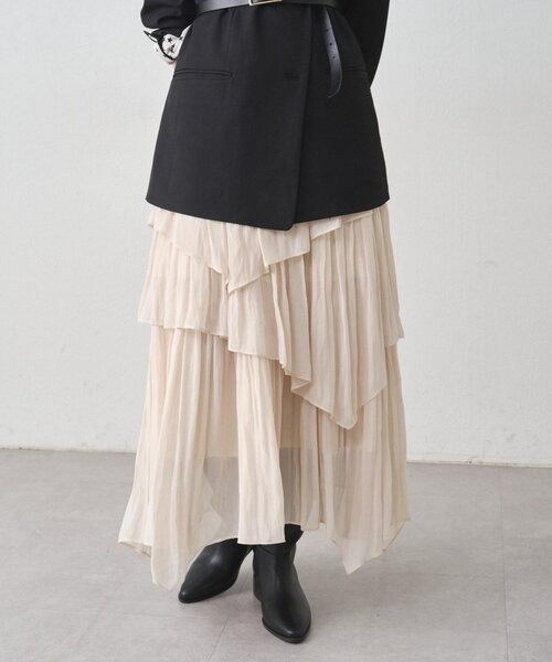 LOUNGEDRESS(ラウンジドレス)の「ランダムティアードスカート(スカート・レディース・アイボリー・FREE)」の1枚目の写真