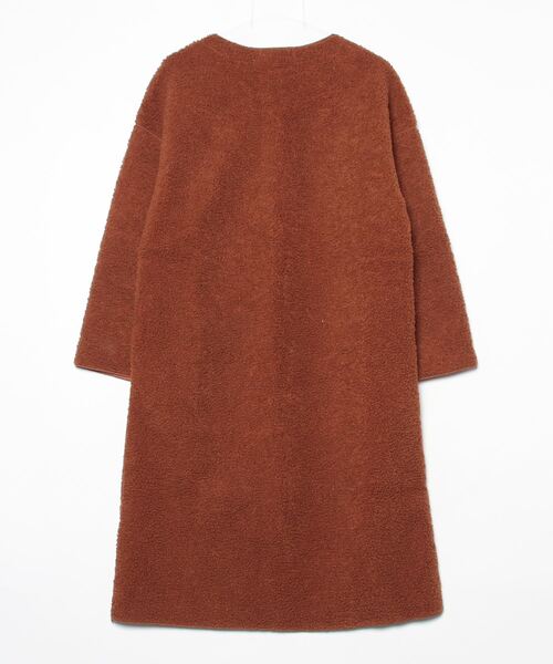 FREE STYLISTS(フリー スタイリスト)の「YUGA_YGMC Boa material collarless mid-length coat(モッズコート・レディース・ブラウン/ベージュ・FREE)」の3枚目の写真