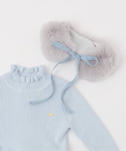 kate spade new york kids（ケイトスペードニューヨーク）の「ティペットつきフラワードットチュールワンピース（ワンピース・キッズ・サックスブルー/ピンク・160cm/130cm/120cm/110cm/100cm/150cm/140cm）」の9枚目の写真