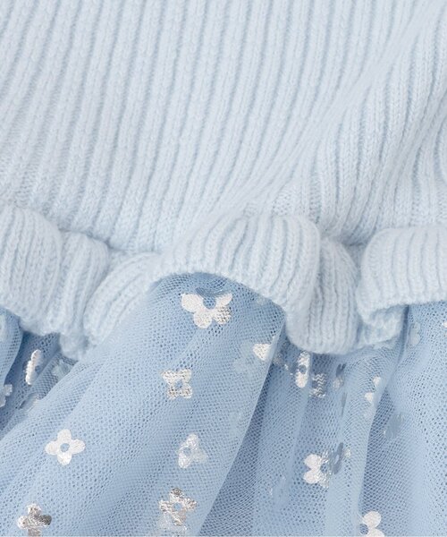 kate spade new york kids（ケイトスペードニューヨーク）の「ティペットつきフラワードットチュールワンピース（ワンピース・キッズ・サックスブルー/ピンク・160cm/130cm/120cm/110cm/100cm/150cm/140cm）」の4枚目の写真