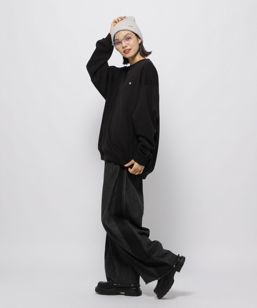 niko and...（ニコアンド）の「【POLO BCS(ポロ・ビーシーエス)】クルースウェットプルオーバー（Tシャツ/カットソー・レディース・ブラック/ナチュラル/ブルー/ブラウン・LARGE/MEDIUM）」の6枚目の写真