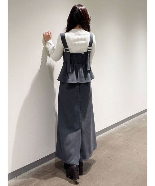 MERCURYDUO（マーキュリーデュオ）の「ペプラムジャンスカ（ジャンパースカート・レディース・グレー/ブラック・SMALL/MEDIUM）」の15枚目の写真