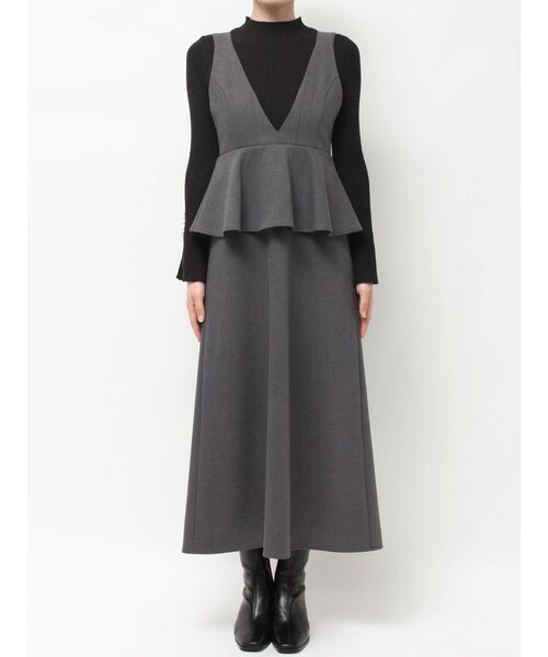 MERCURYDUO（マーキュリーデュオ）の「ペプラムジャンスカ（ジャンパースカート・レディース・グレー/ブラック・SMALL/MEDIUM）」の17枚目の写真