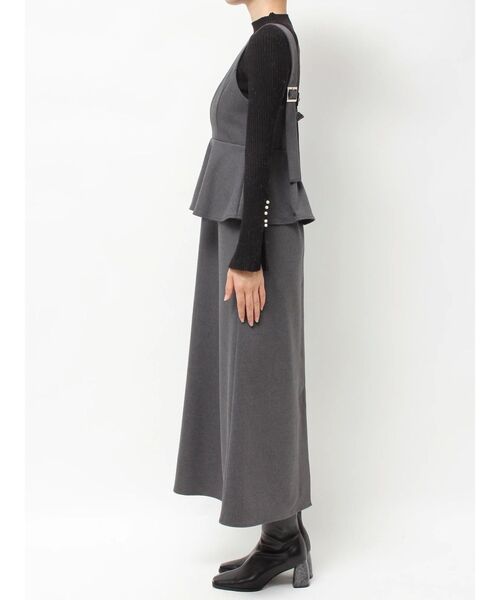 MERCURYDUO（マーキュリーデュオ）の「ペプラムジャンスカ（ジャンパースカート・レディース・グレー/ブラック・SMALL/MEDIUM）」の18枚目の写真