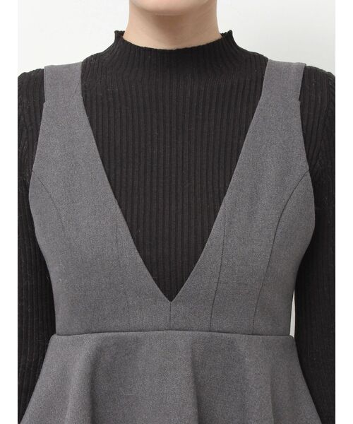 MERCURYDUO（マーキュリーデュオ）の「ペプラムジャンスカ（ジャンパースカート・レディース・グレー/ブラック・SMALL/MEDIUM）」の20枚目の写真