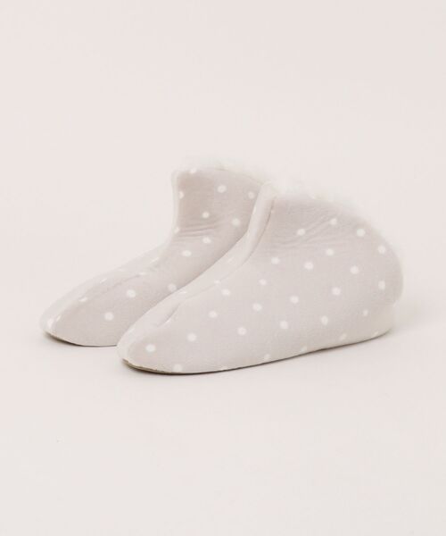 KID BLUE（キッドブルー）の「キッドブルー -２５ストレッチシャギードット -ルームシューズ -KGCW333 -kidblue（ルームシューズ/スリッパ・レディース・ブラック/ライトグレー・22-24cm）」の2枚目の写真