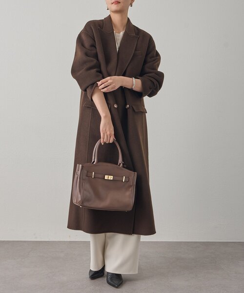 LOUNGEDRESS（ラウンジドレス）の「ピークドラペルリバーコート（その他アウター・レディース・キャメル/ブラウン・SMALL/MEDIUM）」の3枚目の写真