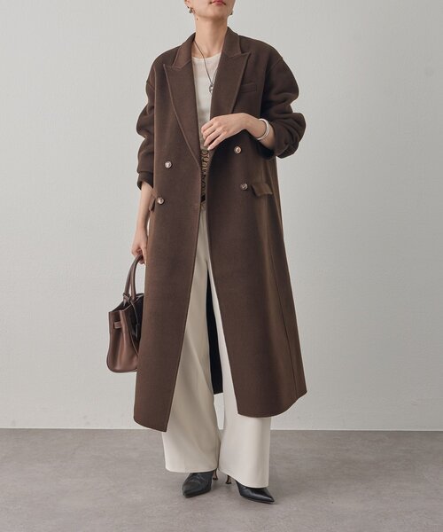 LOUNGEDRESS（ラウンジドレス）の「ピークドラペルリバーコート（その他アウター・レディース・キャメル/ブラウン・SMALL/MEDIUM）」の4枚目の写真