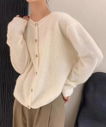 LAFFMO | クルーネックゴールドボタンニットカーディガン(カーディガン/ボレロ)