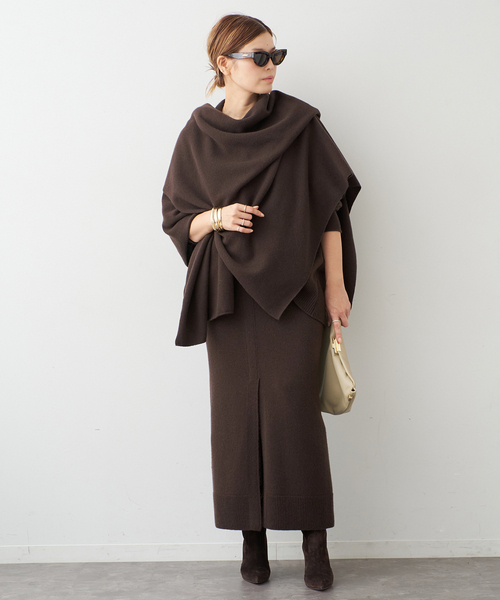 Deuxieme Classe（ドゥーズィエムクラス）の「OLBIA  ストール（ストール/ショール・レディース・ブラウン/ベージュ・FREE）」の3枚目の写真