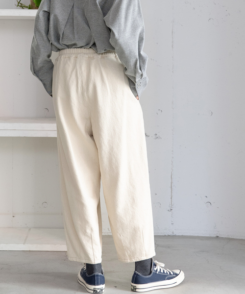 POU DOU DOU(プードゥドゥ)の「2タックカーブパンツ(その他パンツ・レディース・インディゴブルー/キナリ・M)」の20枚目の写真