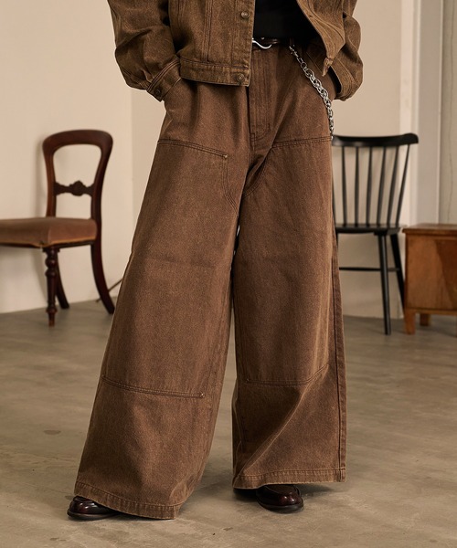 Studded Double Knee Baggy Pants/スタッズダブルニーバギーパンツ