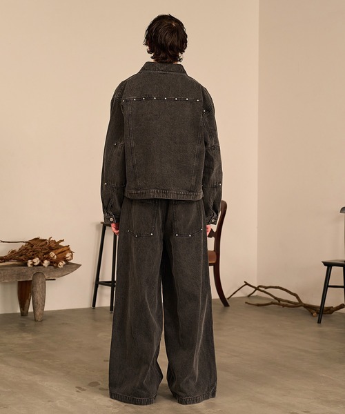 Forte(フォルテ)(フォルテ)の「Studded Double Knee Baggy Pants/スタッズダブルニーバギーパンツ(デニムパンツ・メンズ・ブラック/ブラウン/グレー・SMALL/MEDIUM/LARGE)」の21枚目の写真