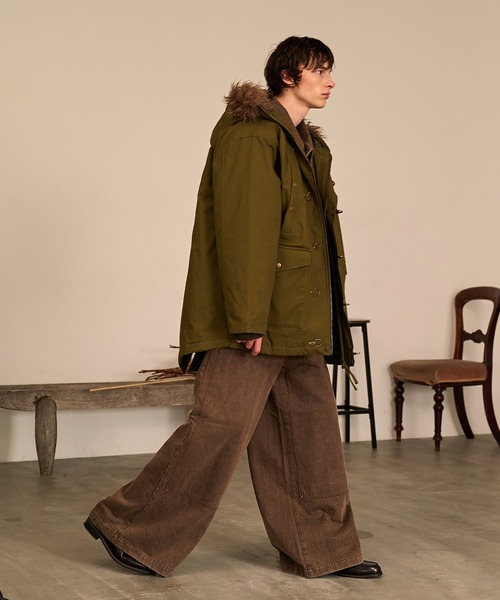 Forte(フォルテ)(フォルテ)の「Studded Double Knee Baggy Pants/スタッズダブルニーバギーパンツ(デニムパンツ・メンズ・ブラック/ブラウン/グレー・SMALL/MEDIUM/LARGE)」の11枚目の写真