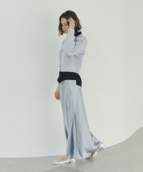 YECCA VECCA(イェッカヴェッカ)の「サテンフレアスカート(スカート・レディース・ブラウン/ブルー系その他7/アイボリー・FREE)」の18枚目の写真