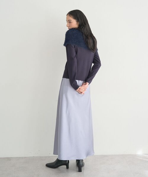 YECCA VECCA(イェッカヴェッカ)の「サテンフレアスカート(スカート・レディース・ブラウン/ブルー系その他7/アイボリー・FREE)」の5枚目の写真