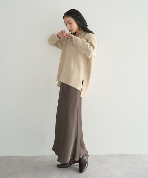 YECCA VECCA(イェッカヴェッカ)の「サテンフレアスカート(スカート・レディース・ブラウン/ブルー系その他7/アイボリー・FREE)」の7枚目の写真