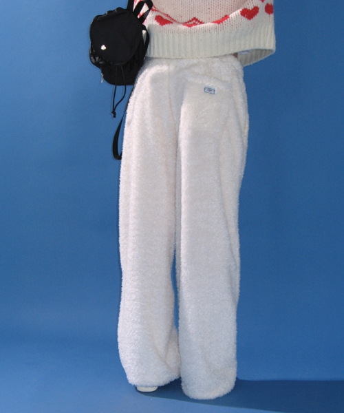 RONRON(ロンロン)の「FLEECE LACE DETAIL TRAINING PANTS IVORY(スウェットパンツ・レディース・その他・FREE)」の1枚目の写真