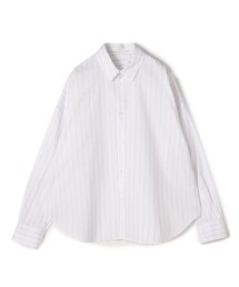 コットンシルクブロード ドロップショルダーシャツ