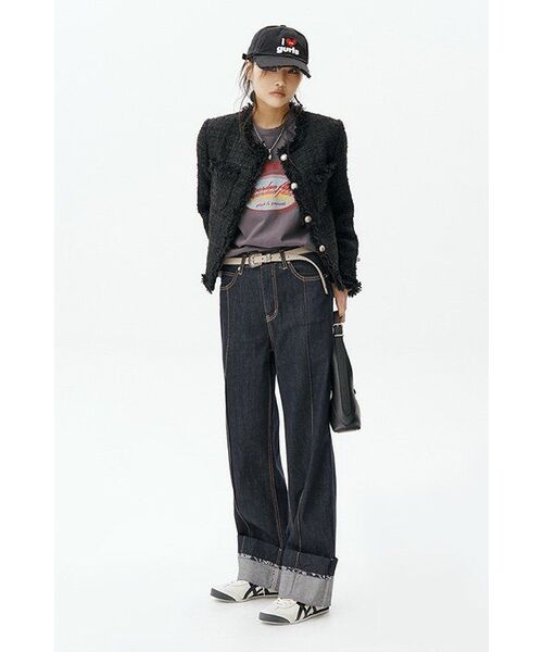 NICK&NICOLE(ニックアンドニコール)の「TRIMMING TWEED JACKET_BLACK(テーラードジャケット・レディース・その他・FREE)」の8枚目の写真