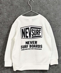 NEV（ネブ）の「【NEV】綿タッチ　裏起毛　ピリング防止加工　バックプリント　オーバーサイズトレーナー（スウェット・キッズ）」
