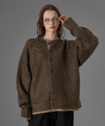 ONCILY(IVF[)LAYERED EDGE KNIT CARDIGAN / C[hGbWjbgJ[fBK(J[fBK/{)
