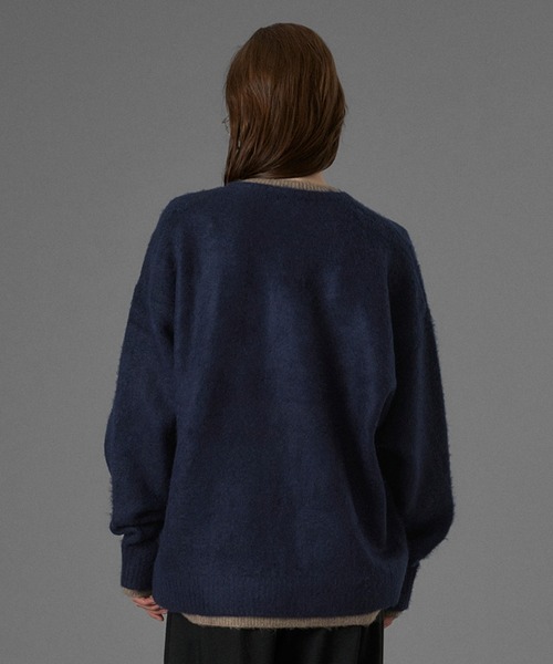 ONCILY（オンシェリー）の「LAYERED EDGE KNIT CARDIGAN / レイヤードエッジニットカーディガン（カーディガン/ボレロ・メンズ・チャコールグレー/ブラック/ブラウン/ネイビー・SMALL/MEDIUM/LARGE）」の16枚目の写真