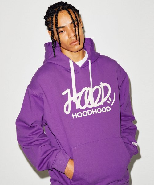 HOODHOOD(フッドフッド)の「シグネチャーロゴフードパーカー パープル(パーカー・メンズ・その他・MEDIUM/LARGE/X-LARGE)」の1枚目の写真