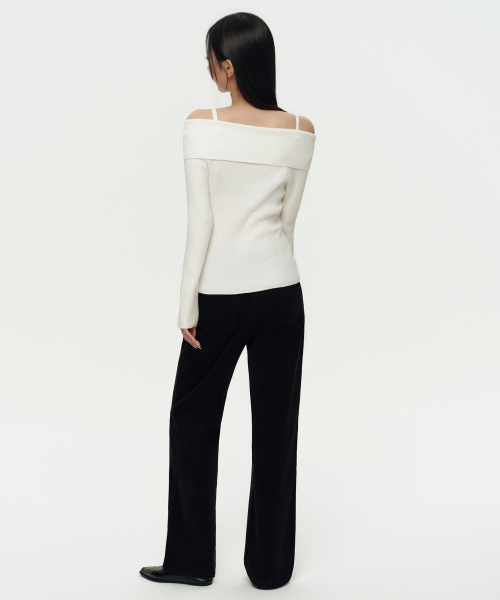 MUSINSA STANDARD WOMAN（ムシンサスタンダードウーマン）の「ウィメンズストレートコーデュロイパンツ[ブラック]（その他パンツ・レディース・その他・30/24/25/26/27/28/29）」の3枚目の写真