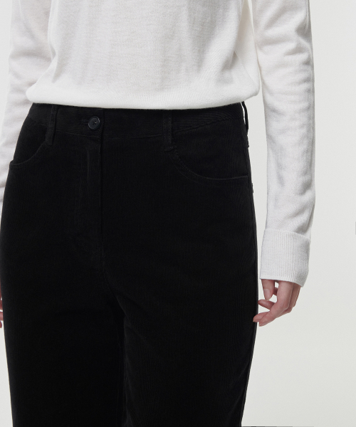 MUSINSA STANDARD WOMAN（ムシンサスタンダードウーマン）の「ウィメンズストレートコーデュロイパンツ[ブラック]（その他パンツ・レディース・その他・30/24/25/26/27/28/29）」の5枚目の写真