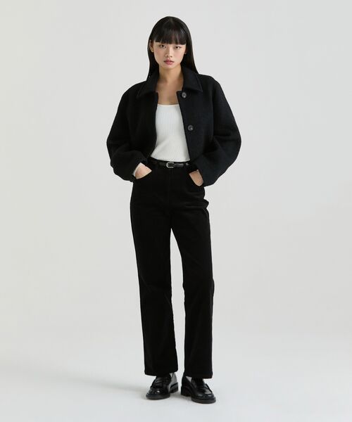 MUSINSA STANDARD WOMAN（ムシンサスタンダードウーマン）の「ウィメンズストレートコーデュロイパンツ[ブラック]（その他パンツ・レディース・その他・30/24/25/26/27/28/29）」の10枚目の写真