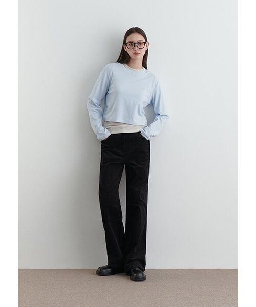 MUSINSA STANDARD WOMAN（ムシンサスタンダードウーマン）の「ウィメンズストレートコーデュロイパンツ[ブラック]（その他パンツ・レディース・その他・30/24/25/26/27/28/29）」の17枚目の写真