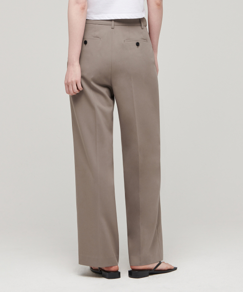 MUSINSA STANDARD WOMAN（ムシンサスタンダードウーマン）の「[クールタンダード] ウィメンズ ワイド ヒドゥンバンディング スラックス [ダスティベージュ]（スラックス・レディース・その他・24/25/26/27/28/29/30/31/32/34）」の3枚目の写真