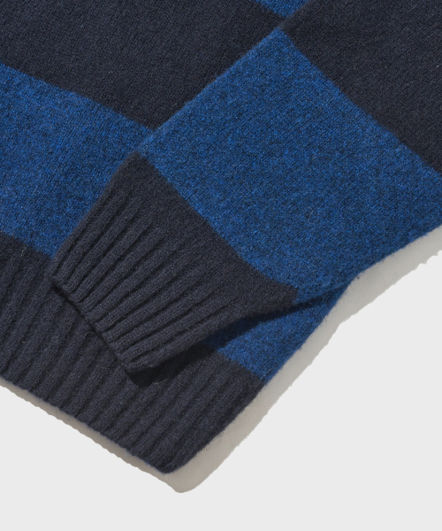 OUTSTANDING(アウトスタンディング)の「PURE WOOL WHOLEGARMENT STRIPE KNIT_BLUE/NAVY(ニット/セーター・メンズ・その他・SMALL/MEDIUM/LARGE)」の4枚目の写真