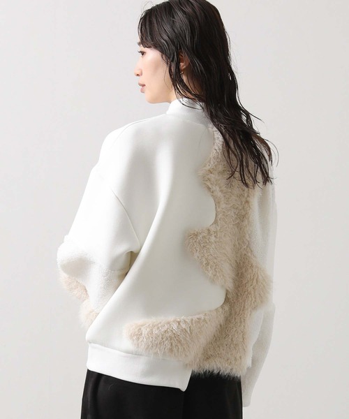 AULA AILA（アウラアイラ）の「ＡＵＬＡボア切替ハイネックカットソー（Tシャツ/カットソー・レディース・アイボリー・FREE）」の9枚目の写真