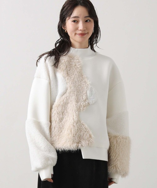 AULA AILA（アウラアイラ）の「ＡＵＬＡボア切替ハイネックカットソー（Tシャツ/カットソー・レディース・アイボリー・FREE）」の11枚目の写真