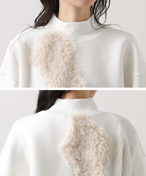 AULA AILA（アウラアイラ）の「ＡＵＬＡボア切替ハイネックカットソー（Tシャツ/カットソー・レディース・アイボリー・FREE）」の14枚目の写真