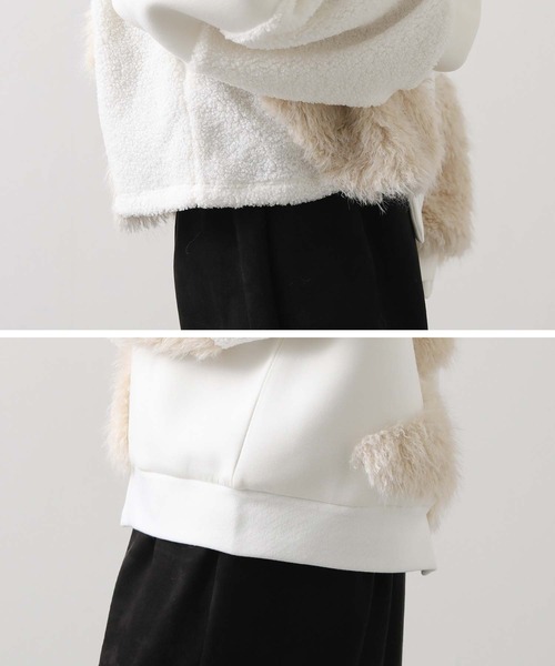 AULA AILA（アウラアイラ）の「ＡＵＬＡボア切替ハイネックカットソー（Tシャツ/カットソー・レディース・アイボリー・FREE）」の15枚目の写真