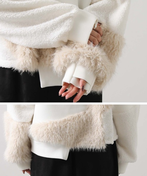 AULA AILA（アウラアイラ）の「ＡＵＬＡボア切替ハイネックカットソー（Tシャツ/カットソー・レディース・アイボリー・FREE）」の16枚目の写真