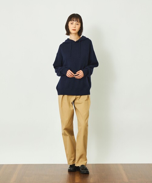 MACKINTOSH PHILOSOPHY（ﾏｯｷﾝﾄｯｼｭ ﾌｨﾛｿﾌｨｰ）の「GREY LABEL ウールカシミヤニットパーカー（ニット/セーター・レディース・レッド系その他/グリーン/ダークネイビー/ベージュ系その他4・6/2）」の6枚目の写真