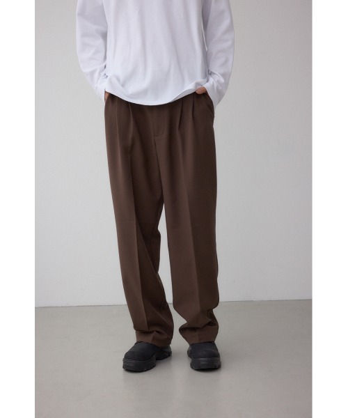 【新品未使用】CASTELBAJA スラックス 焦茶90 ウォームツータックスラックス（スラックス）｜AZUL BY MOUSSY