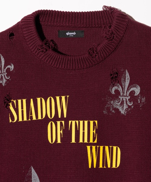 glamb(グラム)の「Sacred Damage Knit / セイクリッドダメージニット(ニット/セーター・メンズ・レッド/ブラック・S/M/L)」の14枚目の写真