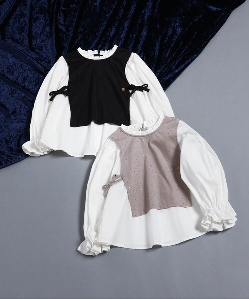 BREEZE(ブリーズ)の「Belchic 着せこみチュニック_ジュニア対応(シャツ/ブラウス・キッズ・グレー/ブラック・90/100/110/120/130/140)」の13枚目の写真