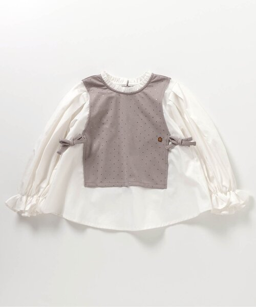 BREEZE(ブリーズ)の「Belchic 着せこみチュニック_ジュニア対応(シャツ/ブラウス・キッズ・グレー/ブラック・90/100/110/120/130/140)」の5枚目の写真