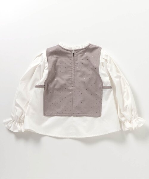BREEZE(ブリーズ)の「Belchic 着せこみチュニック_ジュニア対応(シャツ/ブラウス・キッズ・グレー/ブラック・90/100/110/120/130/140)」の7枚目の写真