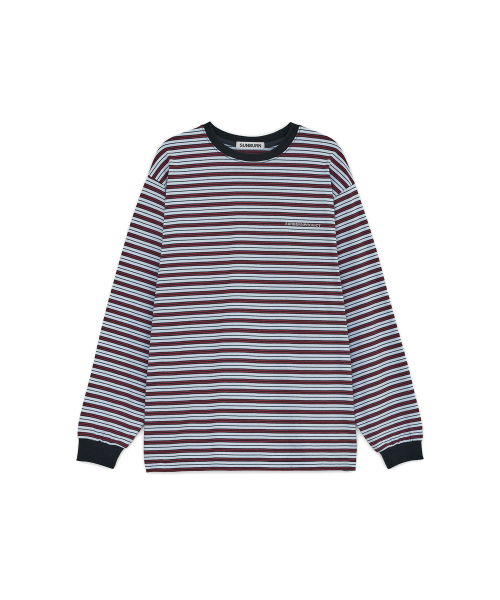 SUNBURNPROJECT(サンバーンプロジェクト)の「Over Fit Stripe Long Sleeve Top, SKY BLUE(Tシャツ/カットソー・レディース・その他・FREE)」の4枚目の写真