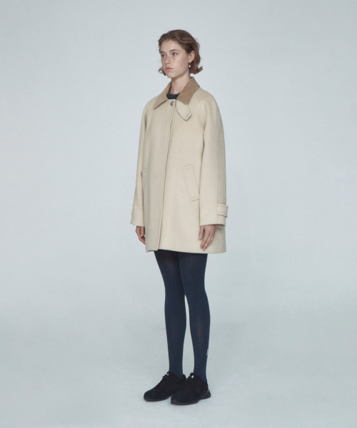 Rest&Recreation（レストアンドレクリエーション）の「WOOL BALMACAAN COAT - BEIGE（チェスターコート・レディース・その他・ONE）」の4枚目の写真